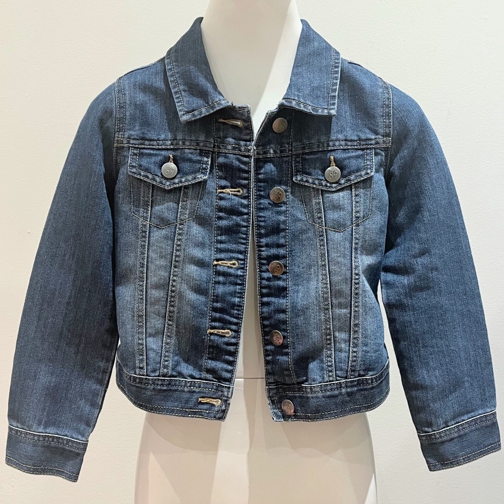 Kids Denim Jean Jacket Blue Size 7/8